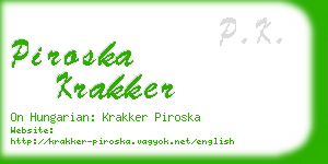 piroska krakker business card